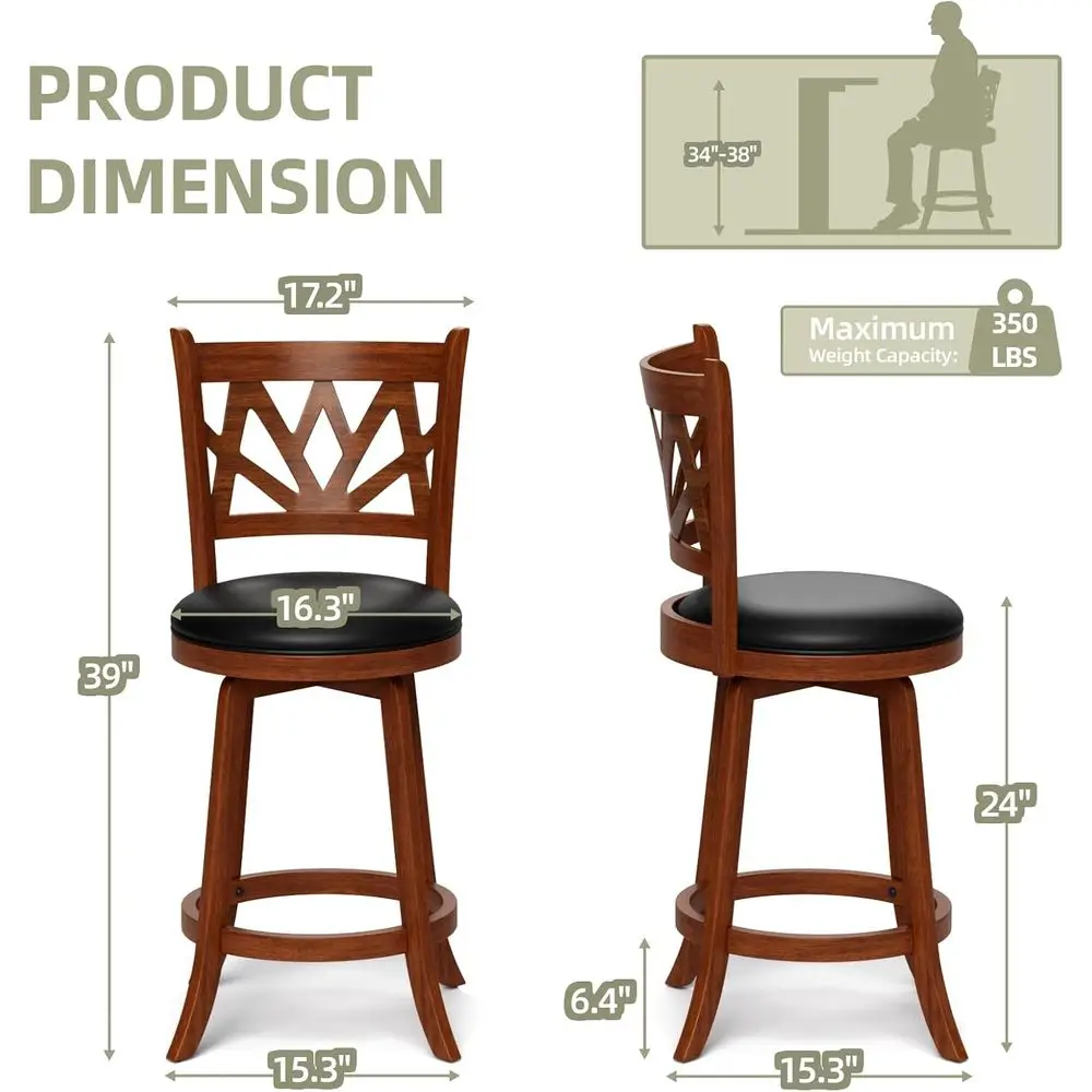 Swivel Bar Stools Set o 2, armhouse 24