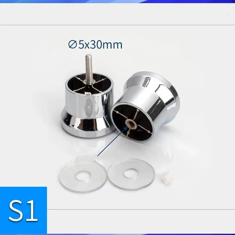 Plastic Electroplated Single Hole Pull Handle, Large Round Head for Shower Sliding Glass Door