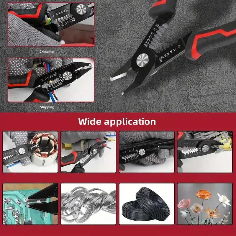 6 นิ้ว Multifunctional Wire Stripper คีมเครื่องมืออัตโนมัติเครื่องตัดสายไฟ CRIMPING ช่างไฟฟ้าซ่อมเครื่องมือ