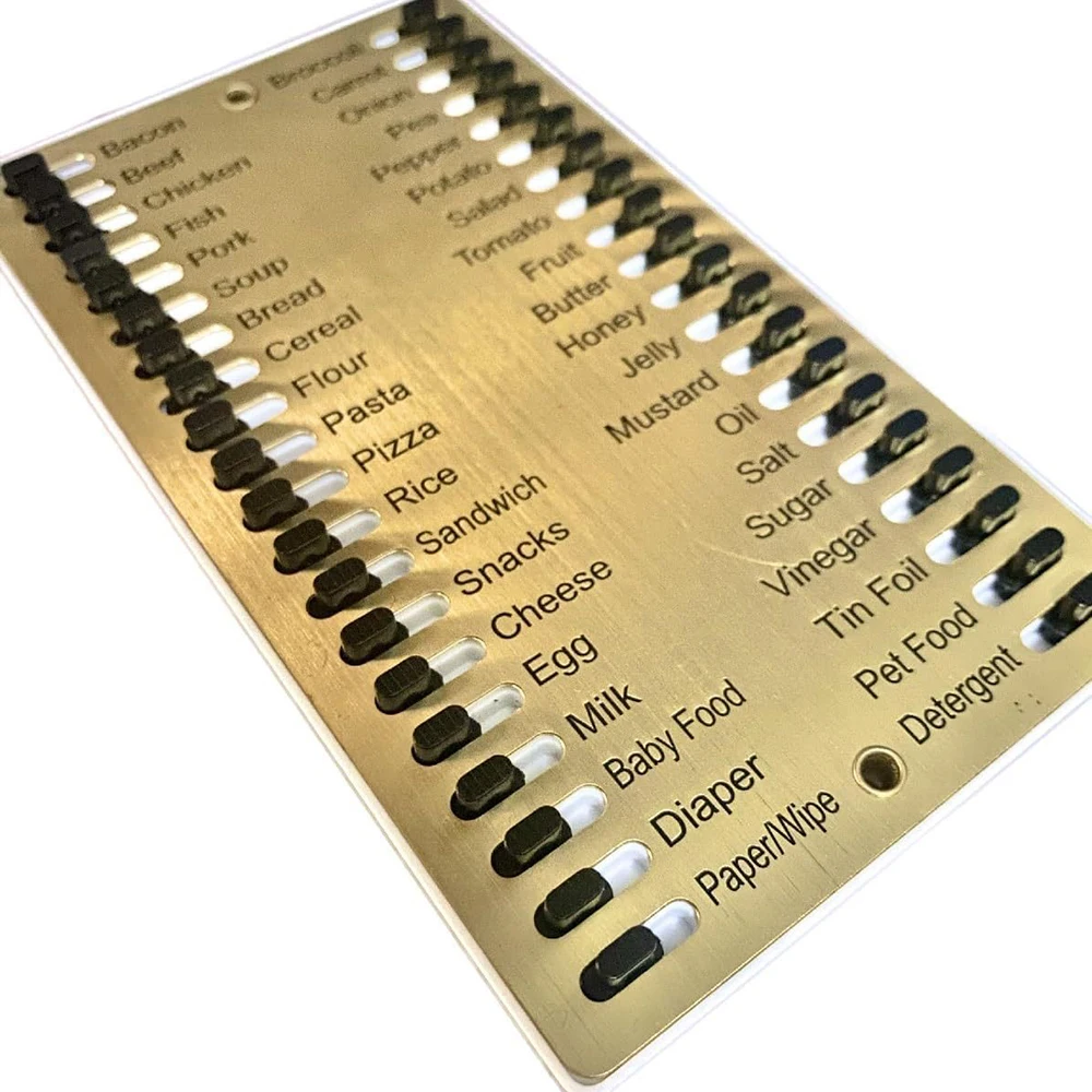 Sliding Shopping List With Clear Scale Shopping Memory Reminding Board For Home Party Use