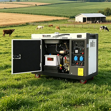 6.5kW/7kW/8kW Single Phase Auto Start Low Noise Silent Diesel Generators With Diesel Engine 220V DC