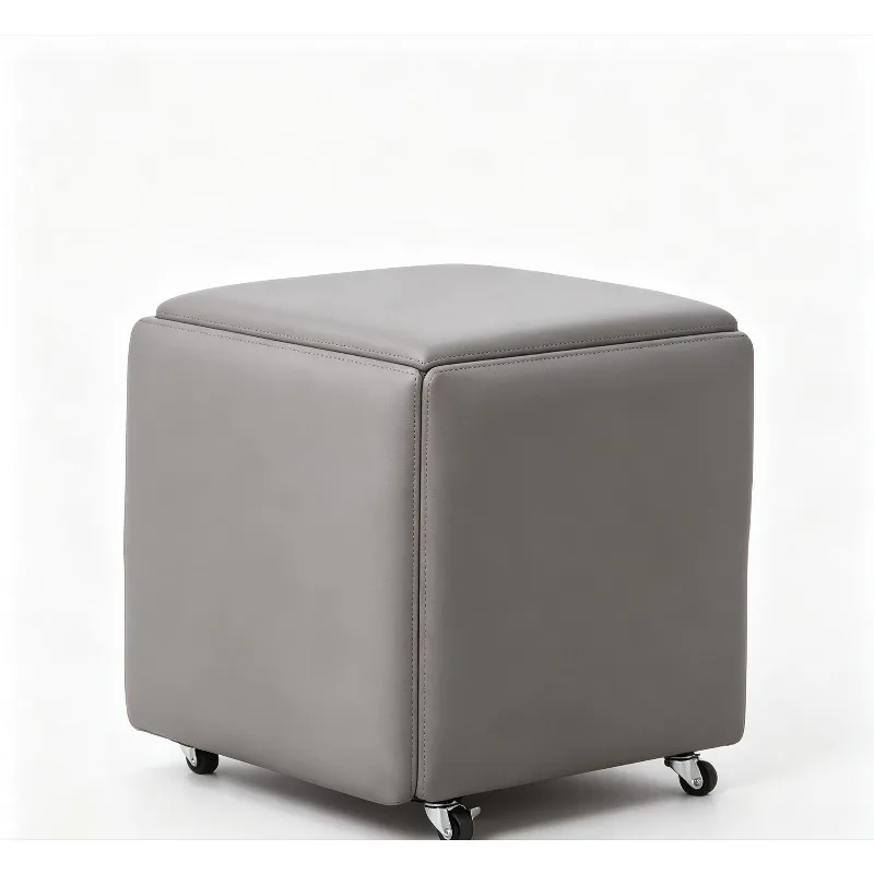 For Saving Design Furniture Modern Apartment Upcycle Home Decor Smart Cube 5 in 1 Folding Metal Ottoman Stool with Wheels