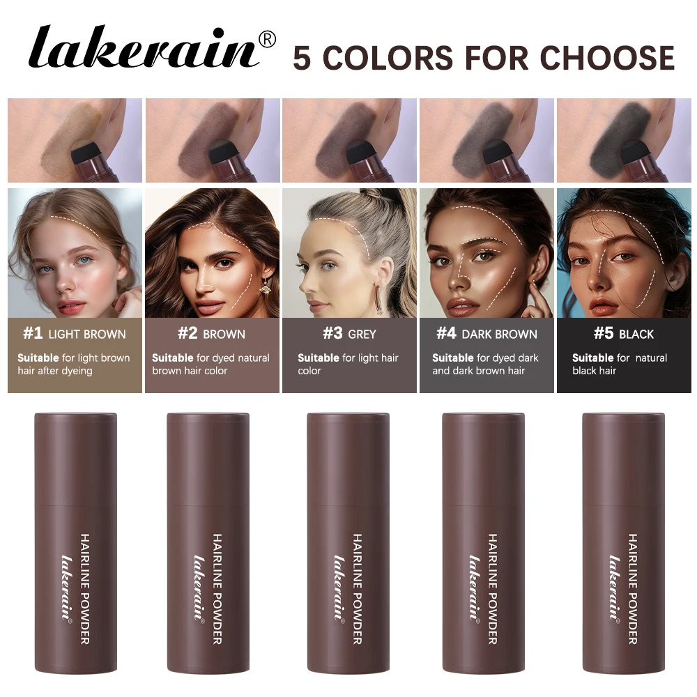 Lakerain Hairline Powder Filling Hair and Eyebrows Gaps Naturally Modify Long Lasting Holding Waterproof Sweat-proof Fine Powder image 5