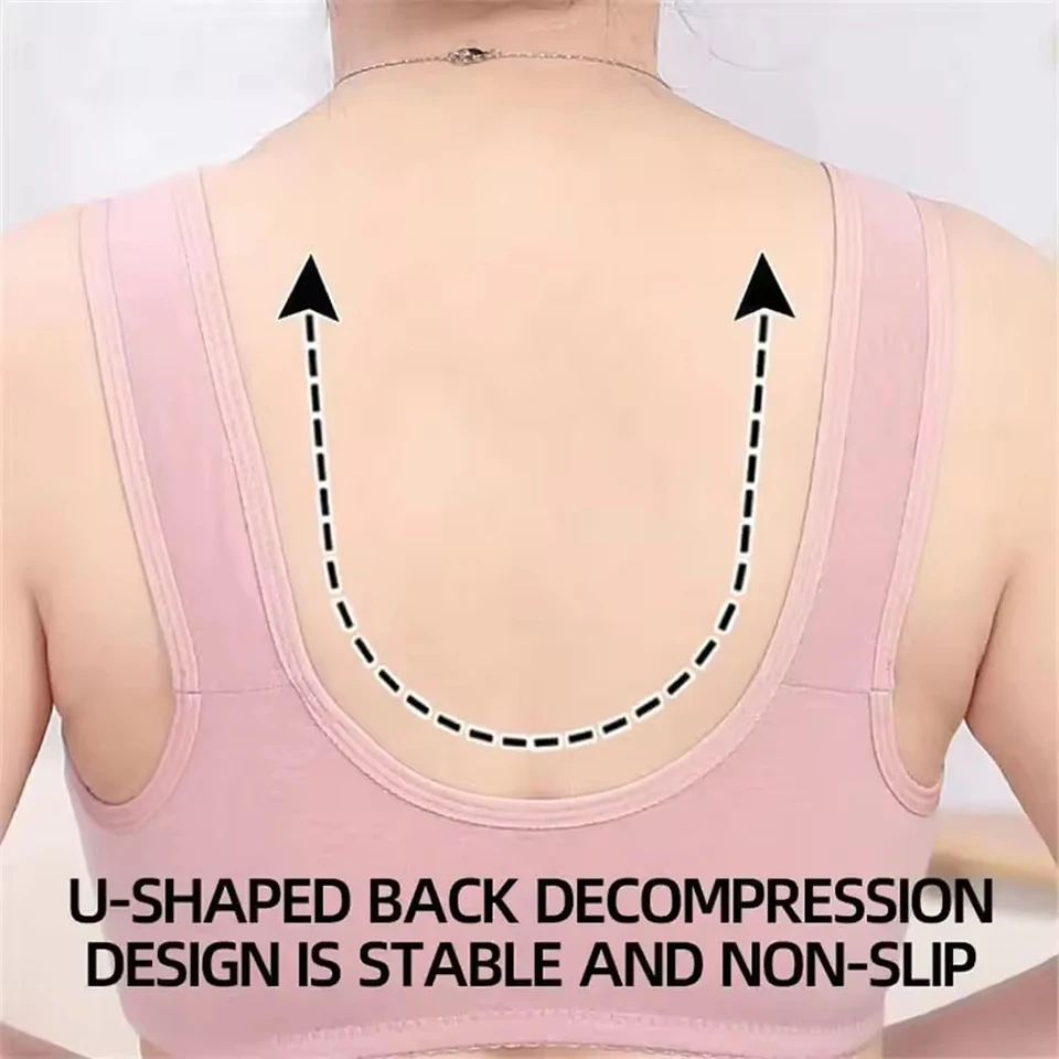 Plus Size Women Lingerie Bra Front Closure Push Up Bras Sexy Soft Underwear Full Cup Bralette Wide Straps Breathable Tank Tops