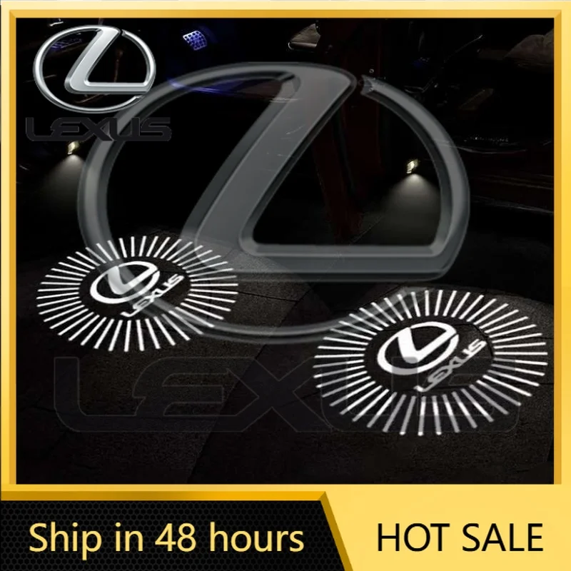 

2026 Hot Interior Stickers LED Car Door Welcome Projector Ghost Shadow Light Accessories For Lexus RX ES GX LS LX IS GS RC UX Se