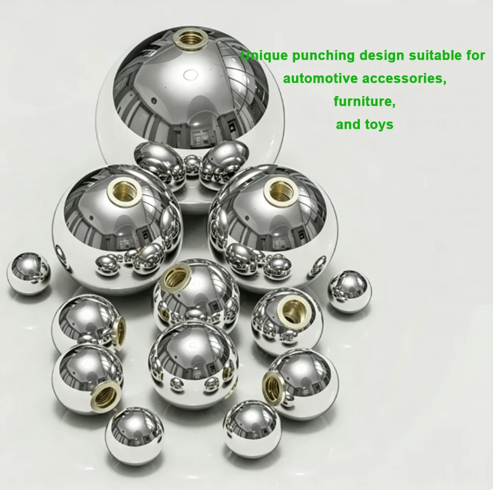 M5 M6 M8 M10 Thread Balls Wall Thick 1mm 304 Stainless Steel Hollow Ball 25~200mm Drilling Ball Blind Hole Metric Female Thread