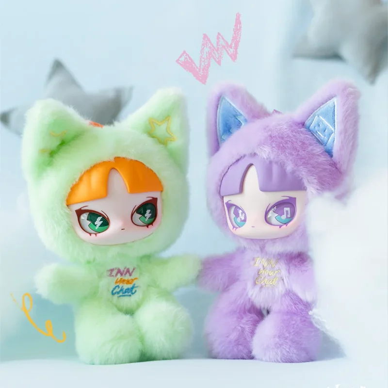 INN القط نزل الدردشة الخاصة بك الفينيل أفخم صندوق أعمى العصرية لعبة حقيبة قلادة لطيف دمية سطح المكتب زخرفة صندوق غامض فتاة مفاجأة هدية