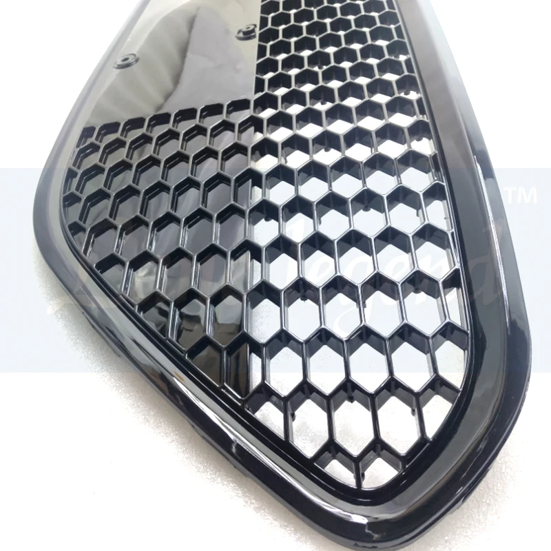 Fit for Ford Focus Sedan 2009-2012 Racing 2pcs GrillsABS Honeycomb Lacquer That Bake Up and Down Front Racing Grill