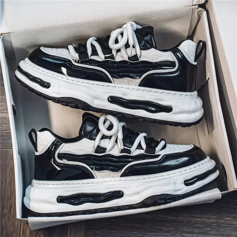 جديد الرجال أحذية رياضية كاجوال الشباب الحرم الجامعي نمط سميكة سوليد الارتفاع زيادة مقاومة للاهتراء احذية الجري Zapatos Para Hombres