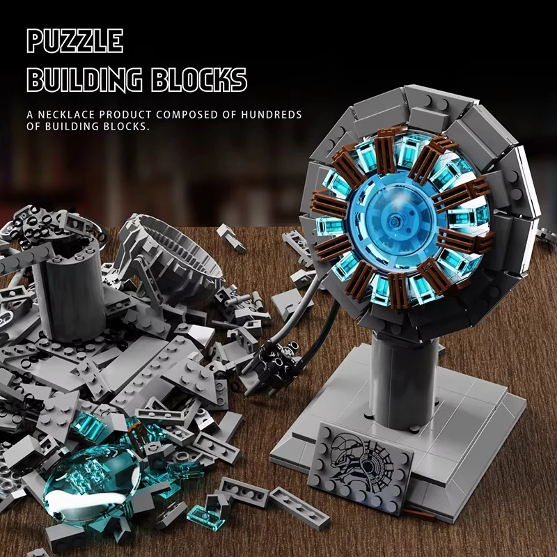 Iron Man Reaction Furnace Building Blocks Marvel Superhero Serie Black Panther Doctor Strange Time Gem Eye Of Agamotto Toy Gifts