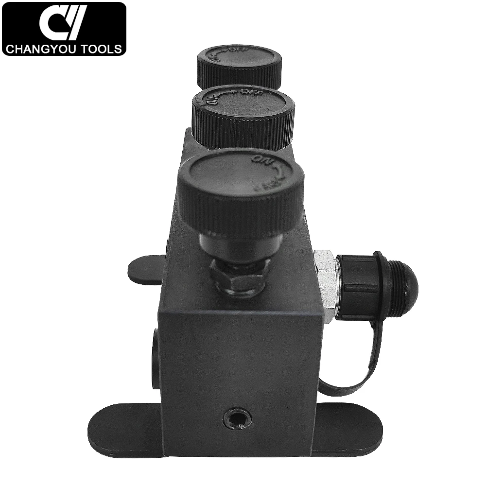 ZG 3/8 ذكر المقرنة ثلاثية الاتجاهات الموزع الهيدروليكي صمام مشعب #4