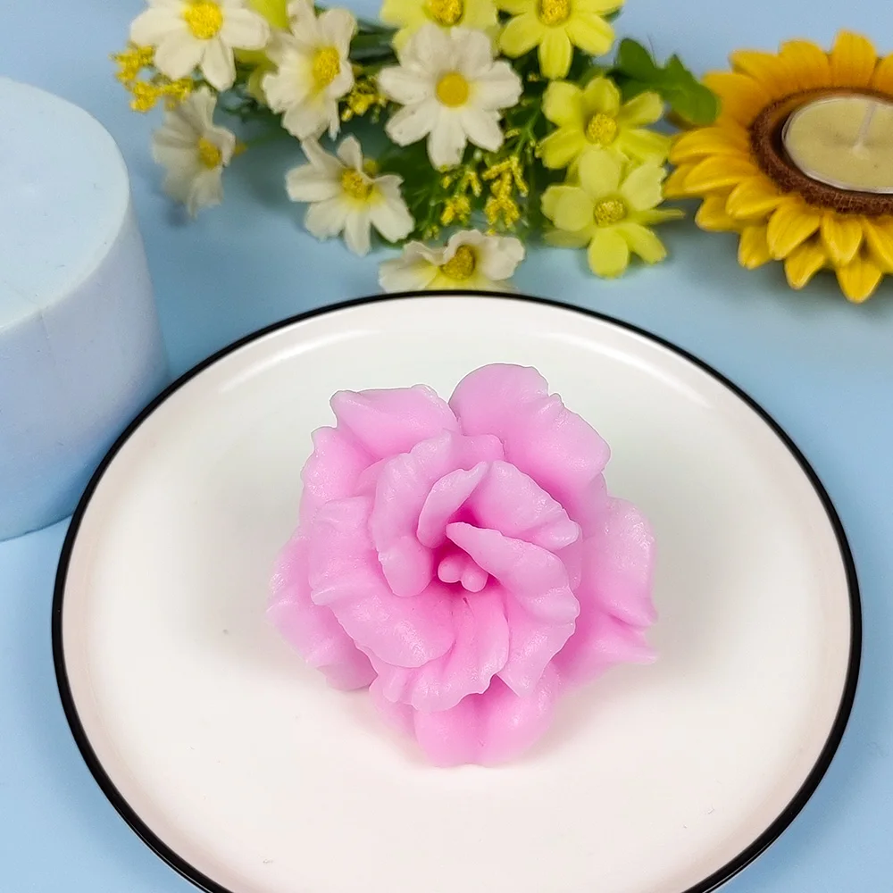 3D Jasmine Flower Moulds Flowers Multilayer Soap Molds Silicone Candle Mold Wedding Birthday Valentine's Day Clay Resin ﻿HC0595