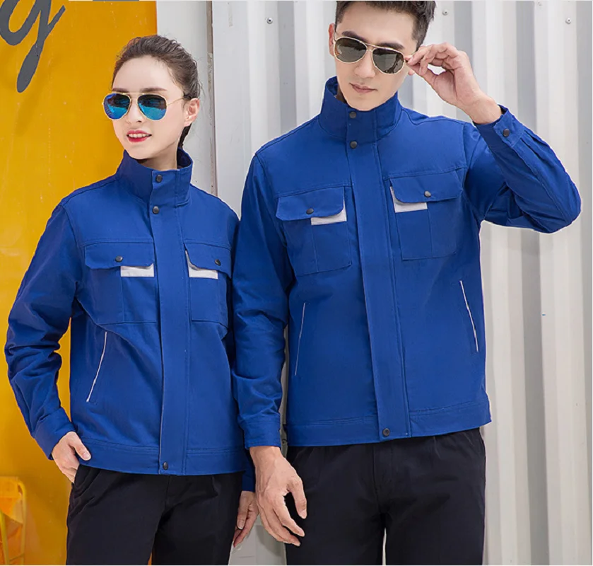 100% Cotton Work Clothing For Men Welding Suit Long Sleeves Wear Resistant Working Uniforms Auto Repairman Workshop Coveralls