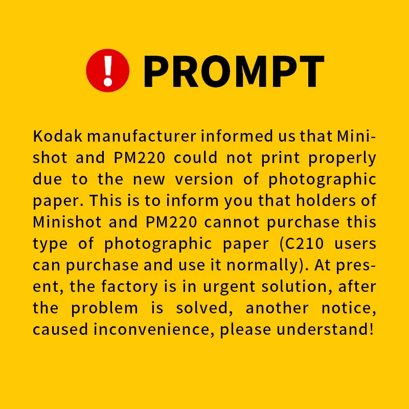 Classic KODAK All-in-One C210 Paper Cartridges Set leverage 4Pass Printing Tchnology 20 40 50 100 Photo Printer Package Ink