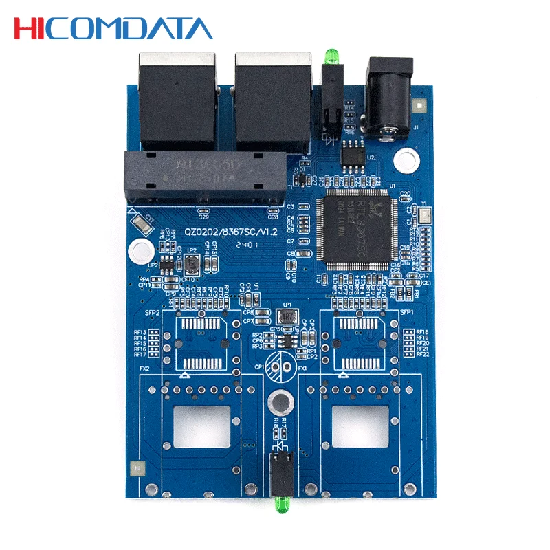 HICMODATA Ethernet Switch Pcb Gigabit 4 Port 2 Rj45 2 Sfp 1000mbps Internet Network Switch PCBA