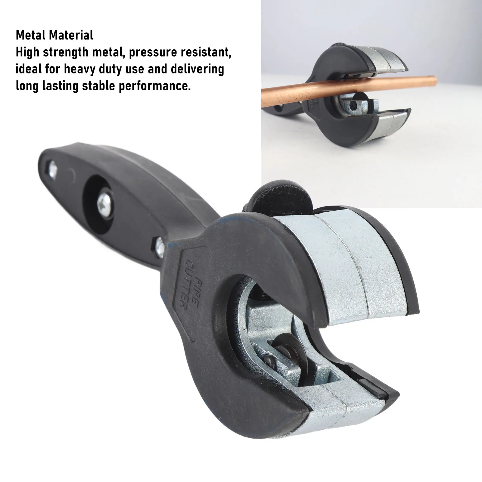 Cortador de tubos con trinquete resistente a la presión, cortador de tubos con trinquete de alta resistencia, tamaño ajustable para tubos de aire acondicionado de coche de 1/4 a 7/8 pulgadas