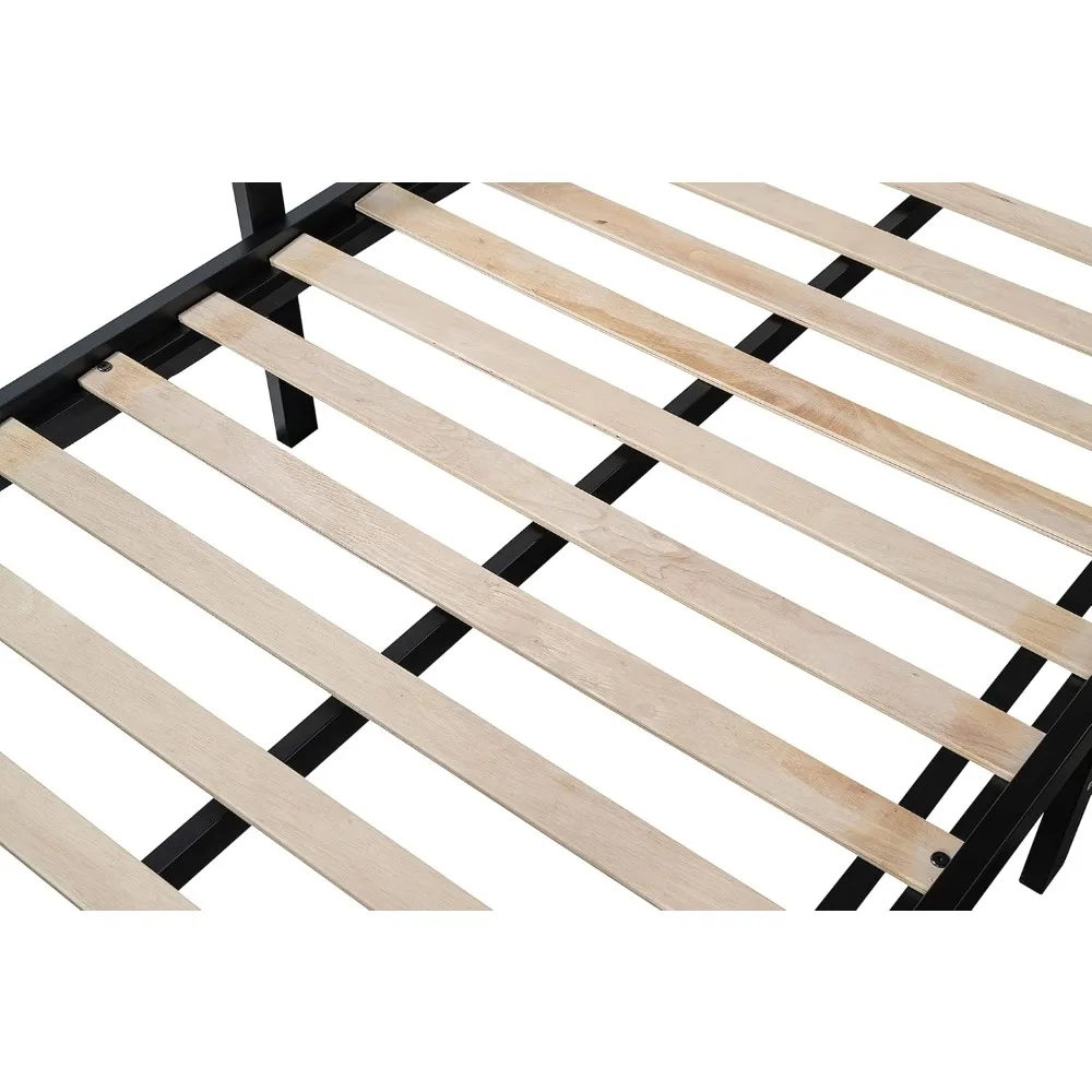 سرير ثلاثي بطابقين على شكل حرف L مع دولاب لـ 4 أولاد/بنات/بالغين، أسرة معدنية قوية رباعية بطابقين مزدوجة فوق التوأم مع نسيج آمن Gua #6