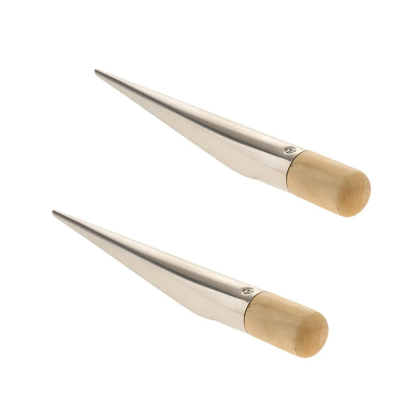 

STLF ISURE MARINE Boat Rope Splicing Spike FID Stainless Steel 280mm with Wood Handle 2pcs