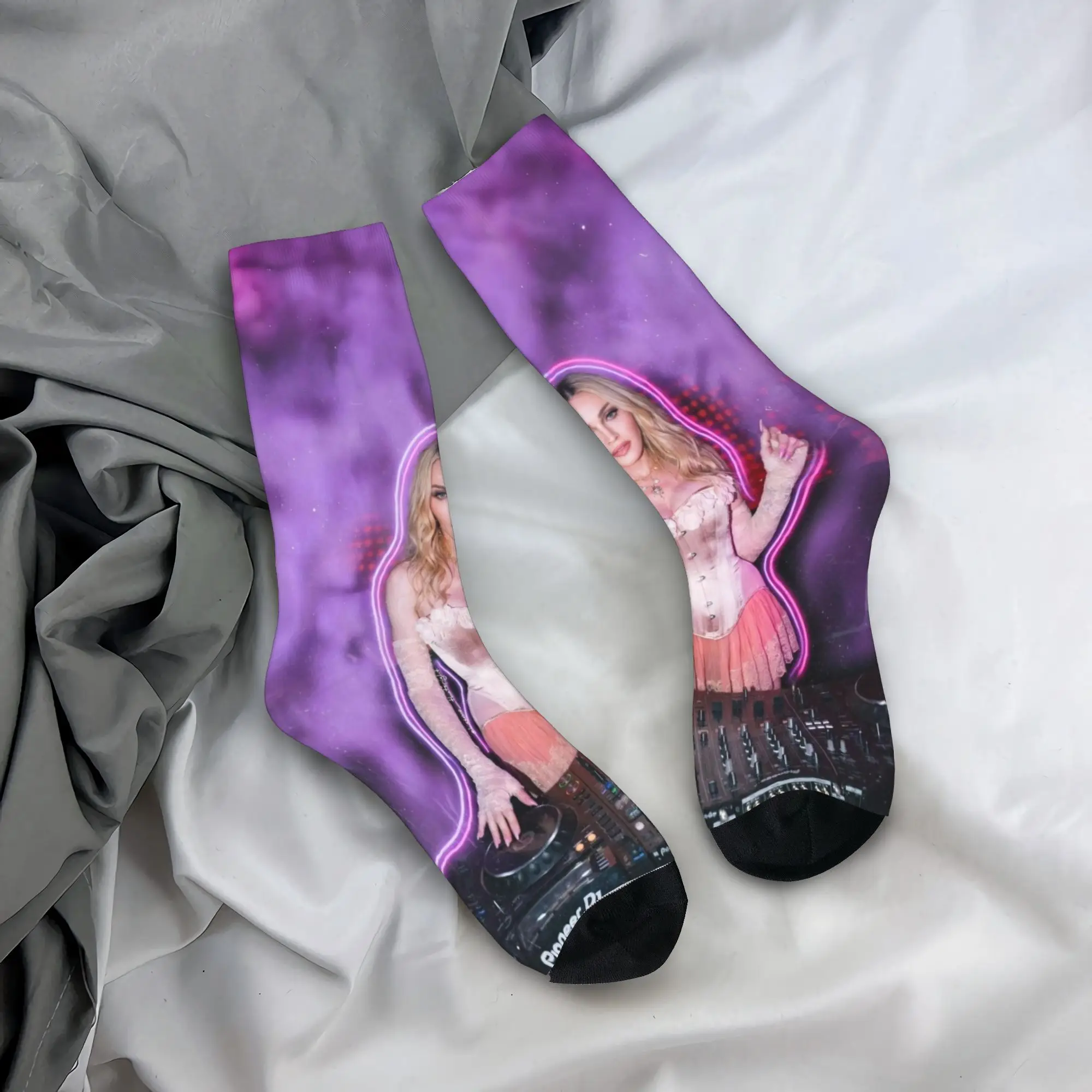 Men's Women's Madonnas CONFESSIONS II Tour 2026 Socks Soft Funny Happy  Socks Novelty Merchandise Middle Tube Socks Small Gifts