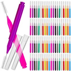 100 Pcs Toothbrush Interdental Flossing Toothbrushes for Adults Teeth Picks Detergent Gum Braces Tools Home Use