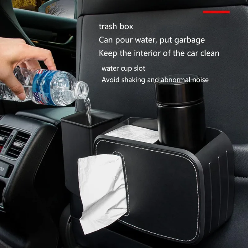 

Car Trash Multi-functional Hanging Can Tissue Holder Easy-to-Install Leak-Proof Interior Storage Organizer Durable Waterproof