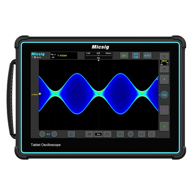 Micsig TO1004 TO2004 TO3004 płaski oscyloskop cyfrowy ręczny przenośny czterokanałowy tablet w pełni dotykowy 300M automatyczne narzędzie testowe