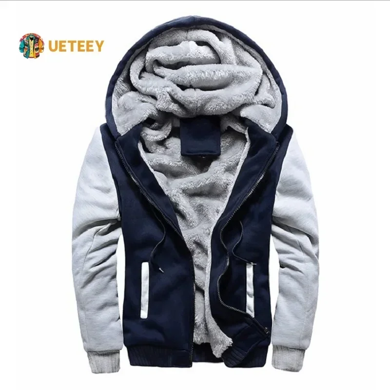 Winter Men Sweatshirts Fleece Thickened Warm Camouflage Cardigan Sweater Male Casual Hooded Jackets Men\'s Outdoor Sportswear