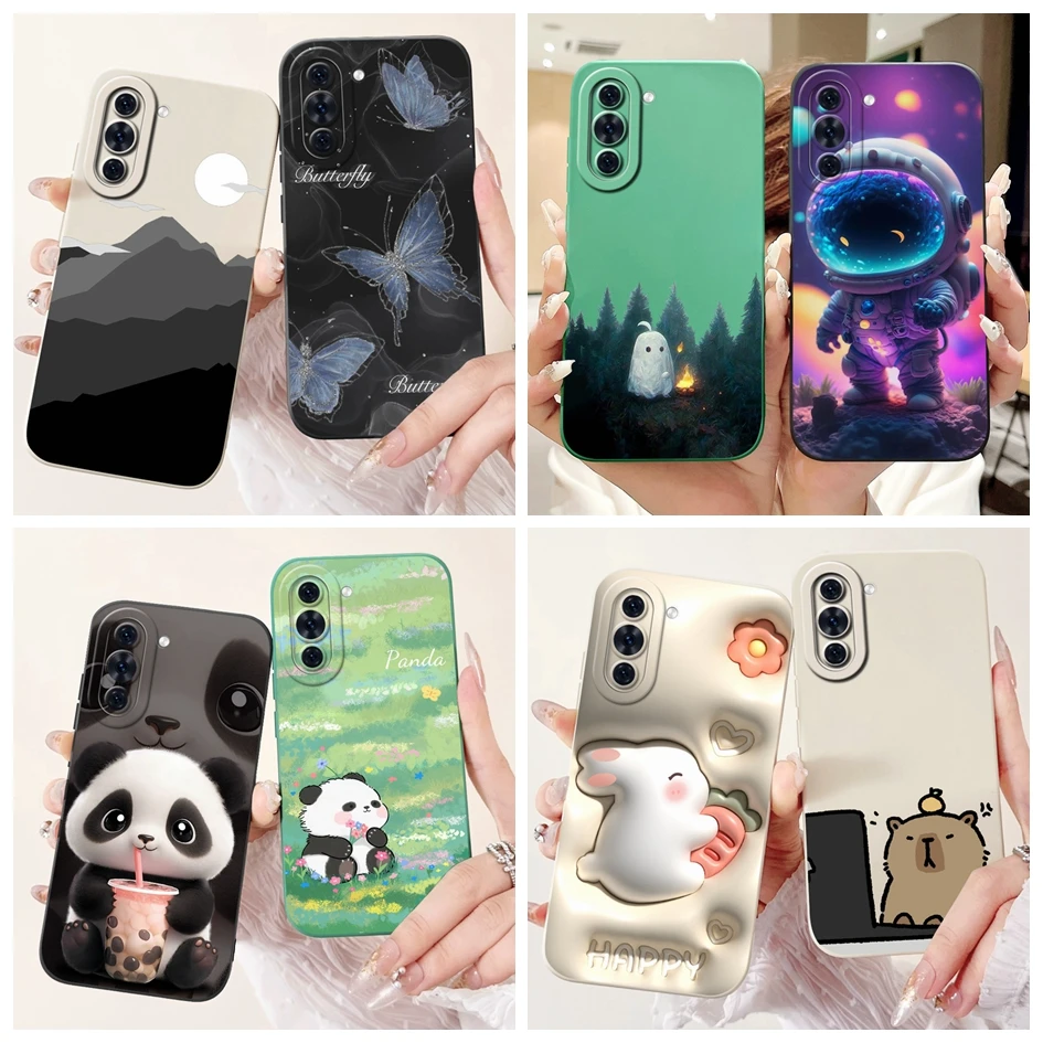 For Huawei Nova 10 Case NCO-LX1 Cartoon Painted Cover Soft Shockproof TPU Phone Cases For Huawei Nova 10 Pro GLA-LX1 Cover Coque