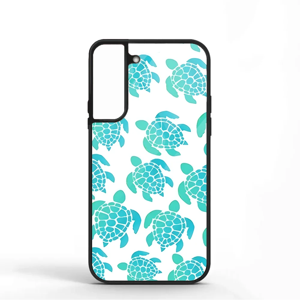 

Turtle Blue Green Phone Case For Samsung S10 S20 S21 S22 S24 S30 Plus ULTRA Mirror Acrylic Cover