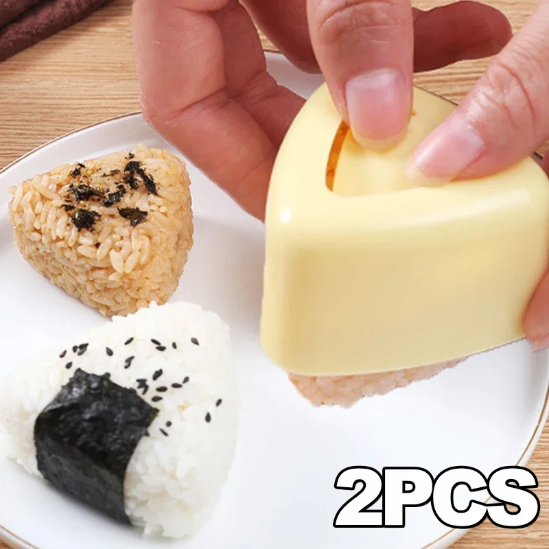 Molde triangular de plástico para Sushi, prensa para bolas de arroz Onigiri, molde para bolas de arroz japonés Bento, accesorios de cocina, 1/2 Uds.