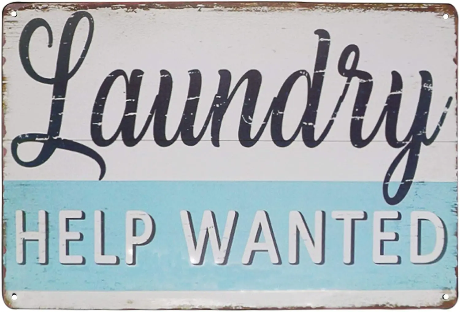 Laundry Help Wanted Vintage Farmhouse Laundry Room Sign Country Wall Decor Wash Room Signs Wall Home Decor Art Signs 8X12Inch