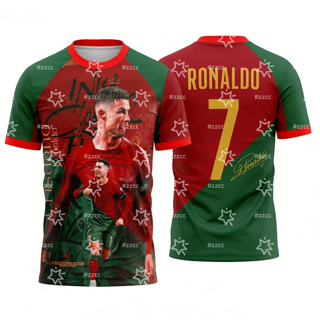 2026 Cristiano Ronaldo Fan Commemorative Gift football jersey Summer Sports Men's T-Shirt Children's Clothing Tee Y2k Woman ﻿ view 2