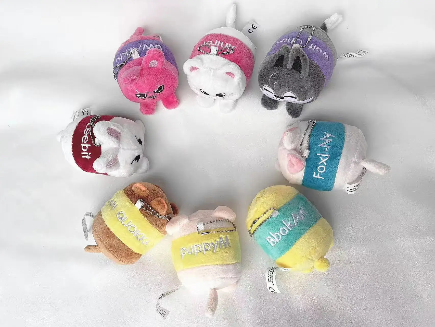 10-12cm SKZOO Plush Keychain Cylindrical Keychain Pendant - Her Christmas & Mother's Day Gifts, Birthday Backpack Decoration