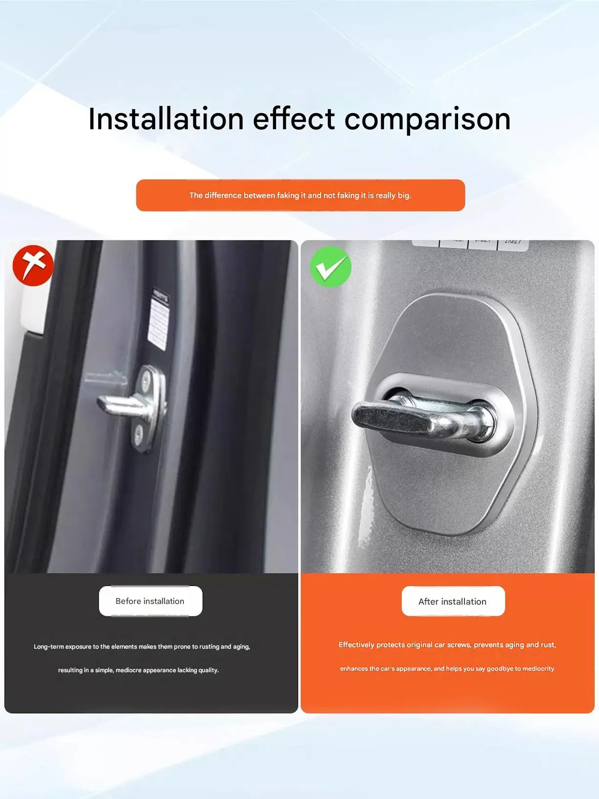 [Fast Shipping] XPENG P7+ Car Door Lock Cover - Corrosion and Rust Resistant 3