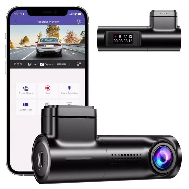  Car DVR 1296P Dash Cam Smart Voice Control WiFi Free APP G-sensor Emergency Record Parking Monitor Loop Recording