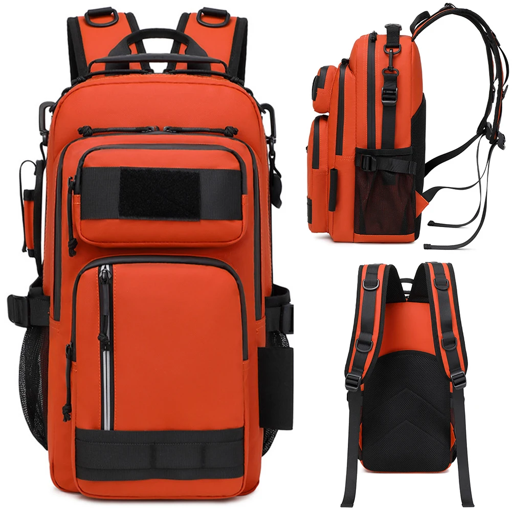 

Fishing Tackle Backpack Lure Box Gear Storage Bag Fanny Pack For Men Fly Fishing Backpack With Rod Holder Sling Shoulder Bag