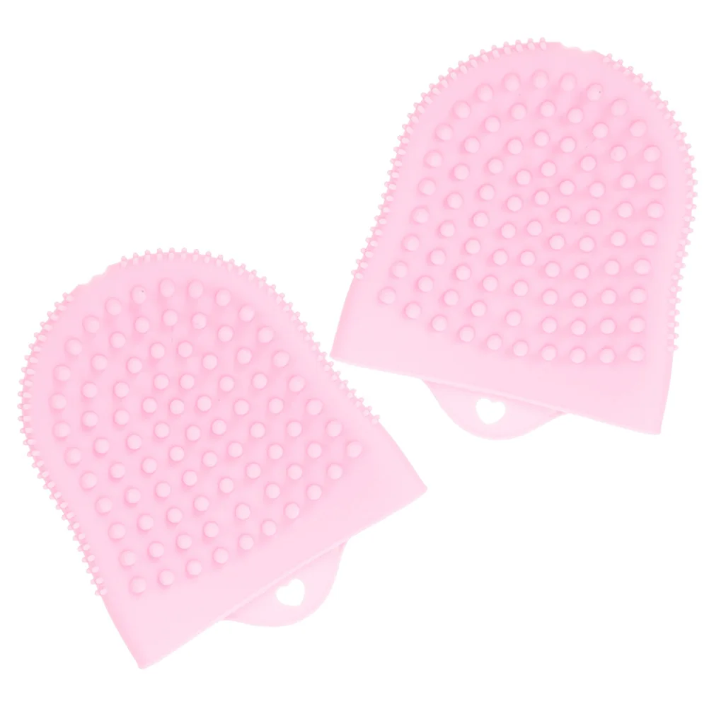 2 pçs silicone escova de esfrega facial leve rosto limpador esfoliante poros profundos limpo cravo rosto purificador masculino