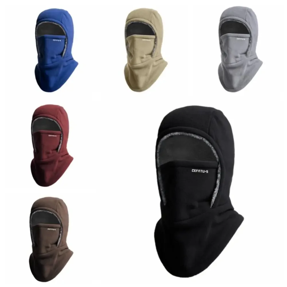 

Fleece Balaclava Cycling Cap Cold-proof Windproof Warm Hood and Hat Thicken Thermal Ski Windproof Cap Women Men