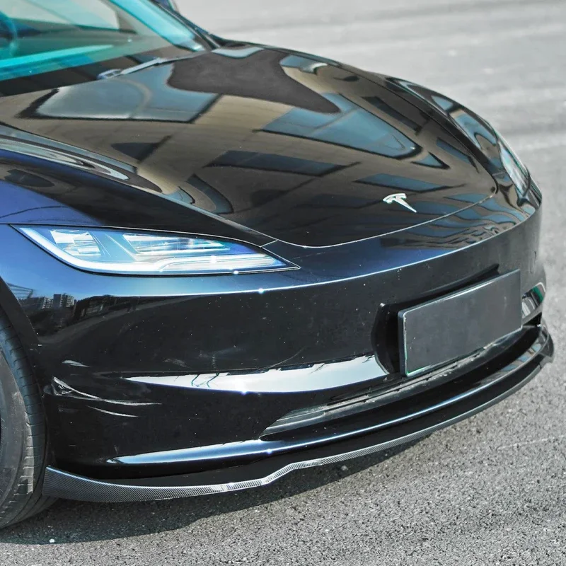 Dla Tesla 2024 highland Model3 Deflektor przedniego zderzaka Osłona podbródka Osłona stylizacji Zmodyfikowany zestaw karoserii Dyfuzor Akcesoria — zdjęcie 4