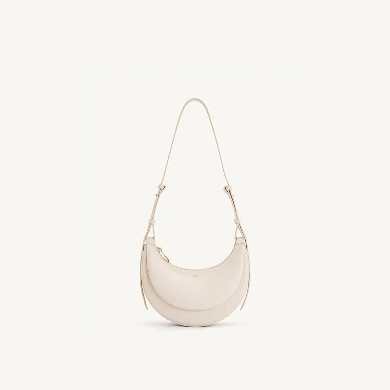 2025 New fashion JW PEI half moon bag niche design senior sense shoulder armpit bag PU temperament woman