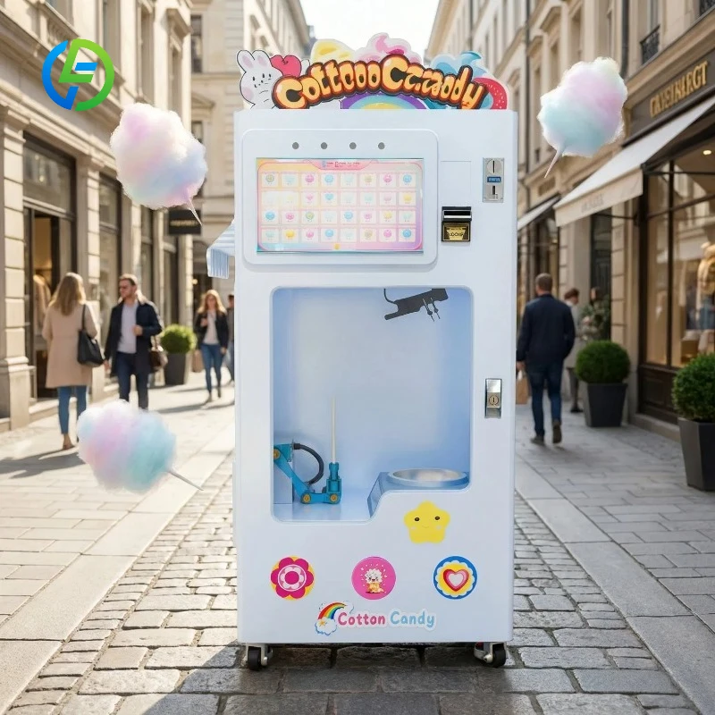 FL Customized Single Cabinet Cotton Candy Vending Machine with Plug and Play Smart System