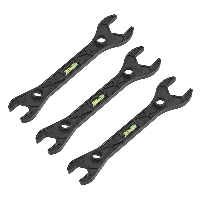 3Pcs Multifunctional Dual Headed Wrench Fine Workmanship W/ Spirit Level Manual Tool Plumbing Tools Tap Spanner Repa