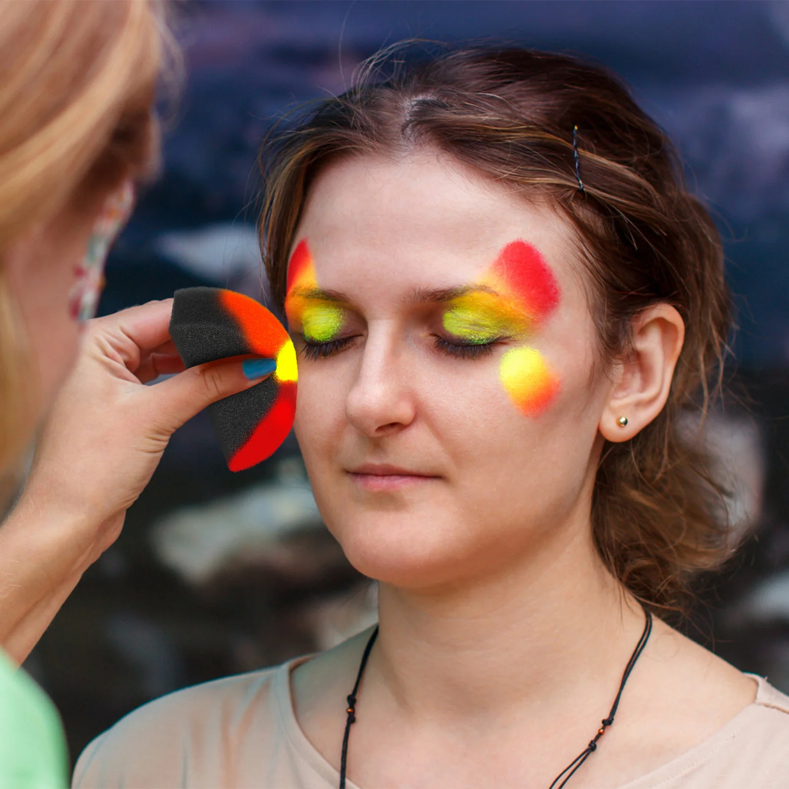 28 pçs esponjas de pintura para artesanato rosto arte design lágrima gota pétala forma esponjas leve portátil maquiagem escondendo ferramentas conjunto