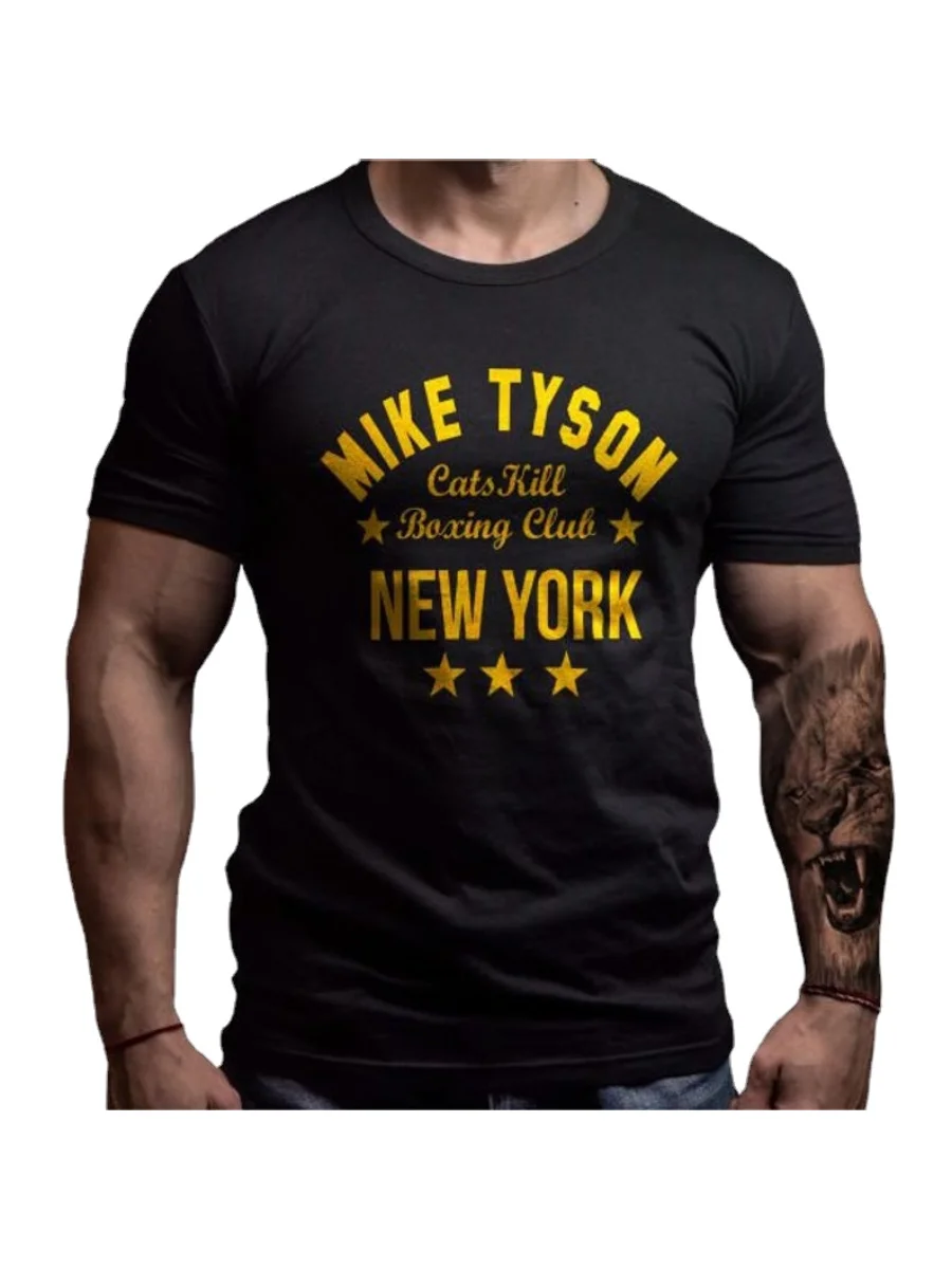 Camiseta de diseño personalizado de Mike Tyson Boxing Camiseta de algodón para hombre, camisa de manga corta con cuello redondo, talla S-3XL