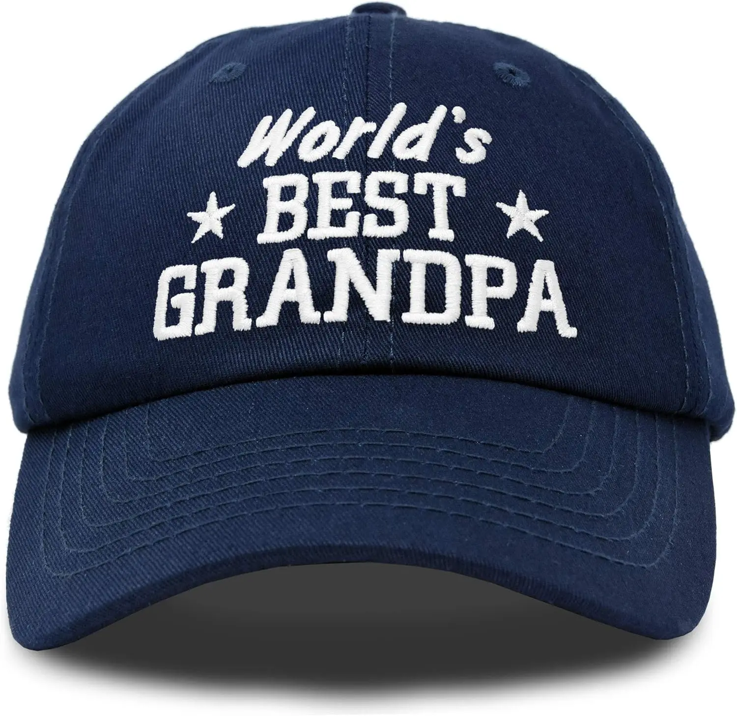 

Worlds Best Grandpa Dad Hat Grandfather Gift Cotton Cap