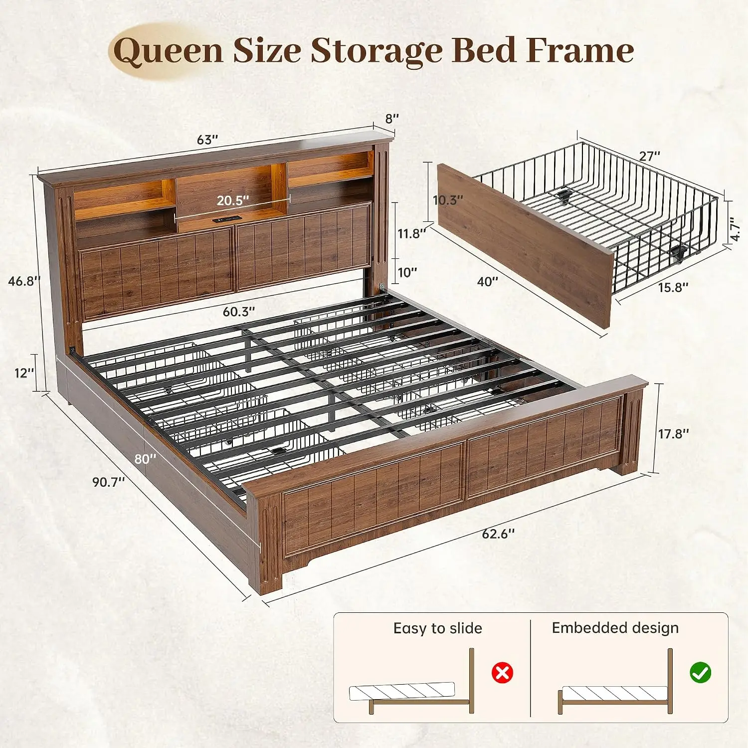 Thumbnail 2 - #22 Most Reviewed Wooden Bed Frames