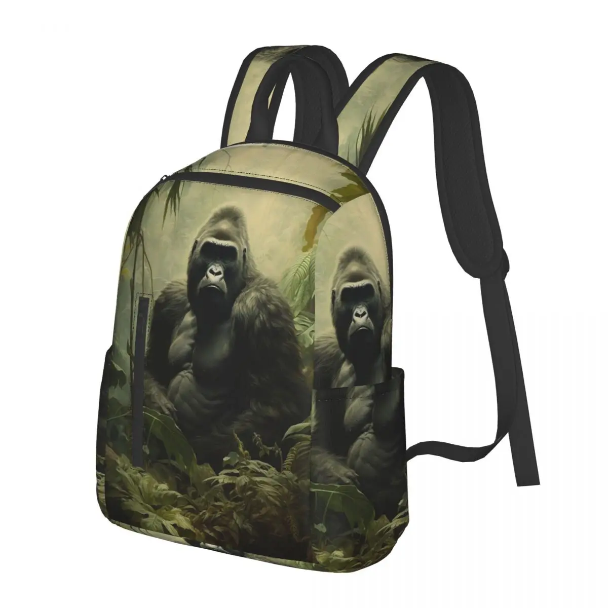 

Gorilla In Forest Student Backpack School Bag Hiking Travel Daypack for Men Women Bookbag Shoulder Bags