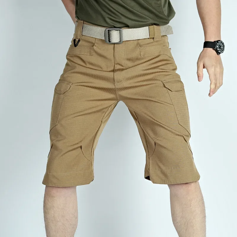 Shorts táticos impermeáveis para homens, calça militar ao ar livre, calça seca rápida, bolso múltiplo, resistente ao desgaste, tamanho grande 6XL, verão