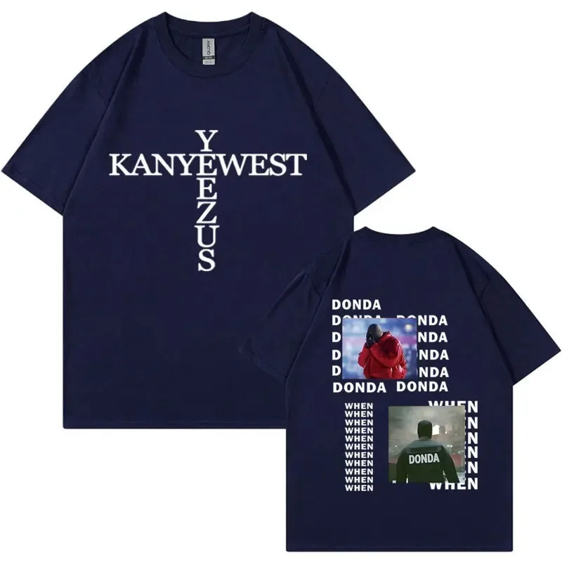 Rapper Kanye West Yeezus T-shirts The Life of Pablo Donda Album Hip Hop T-shirt Men's Women Fashion Oversized T Shirt Streetwear