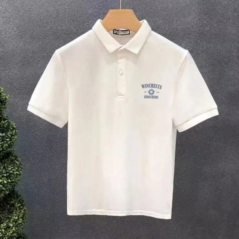 T Shirt for Men Graphic Man with Collar Tee Rock Polo Shirts Drawings Top Hot Men's Clothing 2025 Cool Fashion Summer Ordinary